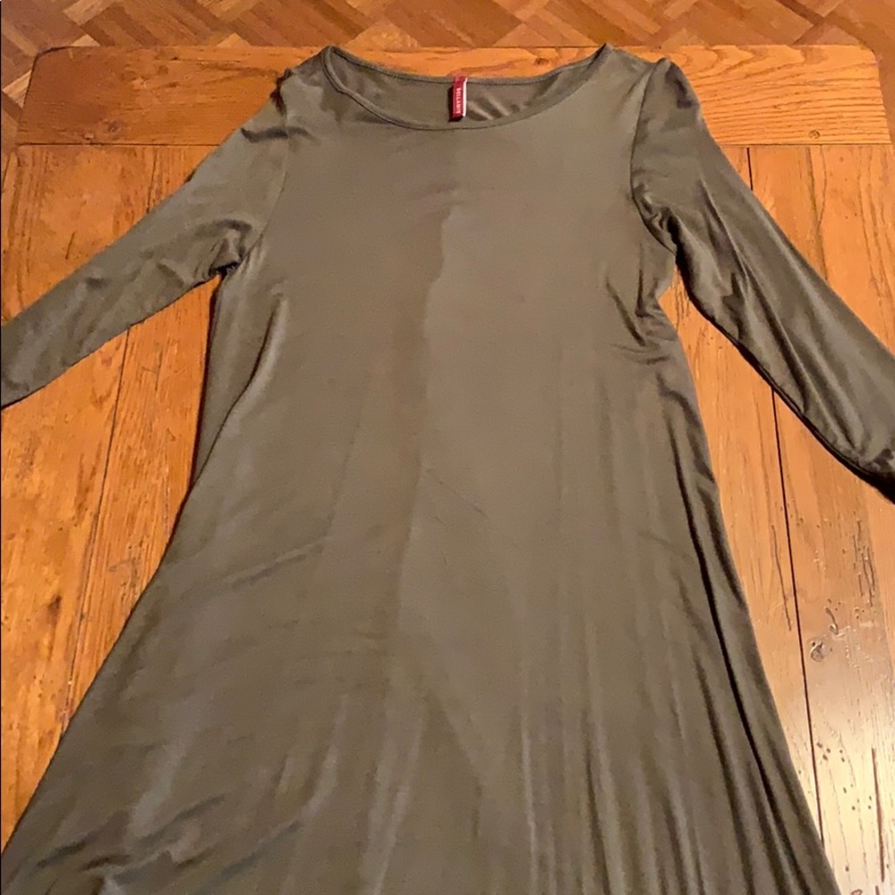 Olive green or rust hi lo maxi dress new
